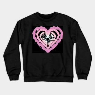 Underwater Baby Pink Heart Pattern Crewneck Sweatshirt